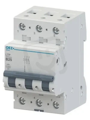 LTP-25B-3 Jistič In 25 A, charakteristika B, 3pól, Icn 6 kA OEZ 42245 Autentický
