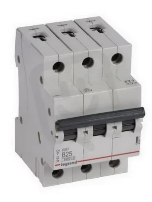 RX3 JISTIČ, 3 PÓLOVÝ, CHAR. B, 25A 6000A LEGRAND 419171 Originální