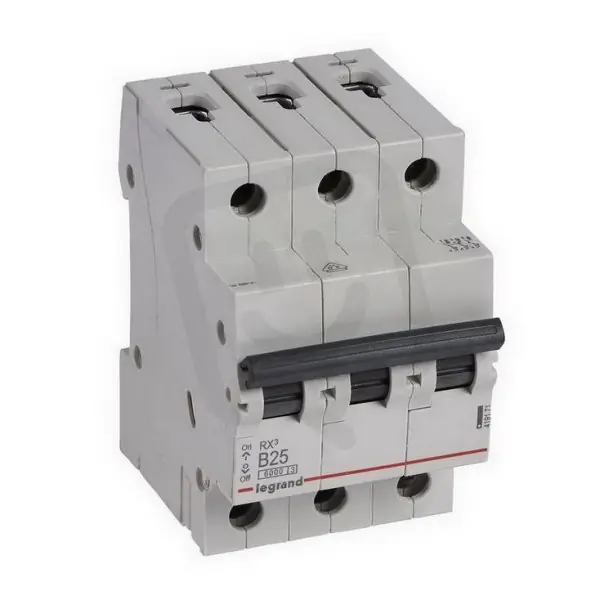 RX3 JISTIČ, 3 PÓLOVÝ, CHAR. B, 25A 6000A LEGRAND 419171 Originální