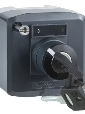 Schneider XALD144E Ovládací skříňka jednotlačítková, se zámkem, 1 Z + 1 V Časově Omezené