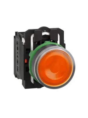 Vysoce Kvalitní Schneider xB5AW35B5 Ovládač stiskací prosvětlený,lícující,1 Z+1V,24V-žlutý