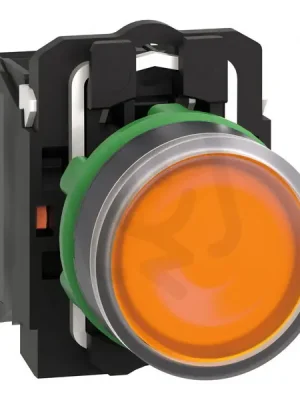 Omezená Nabídka Schneider xB5AW35M5 Ovládač stiskací prosvětlený,lícující,1 Z+1V,230-240V-žlutý