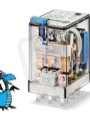 Miniaturní průmyslové relé, DIN, 3P/10A, 12V DC, MA FINDER 55.33.9.012.0010 Finální Výprodej