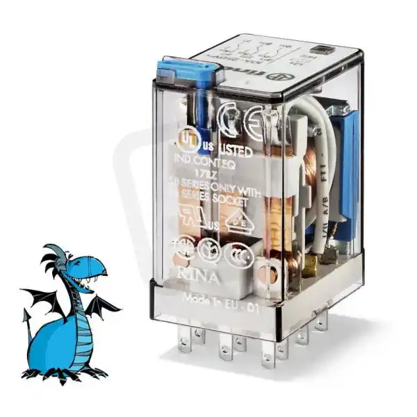 Miniaturní průmyslové relé, DIN, 3P/10A, 12V DC, MA FINDER 55.33.9.012.0010 Finální Výprodej