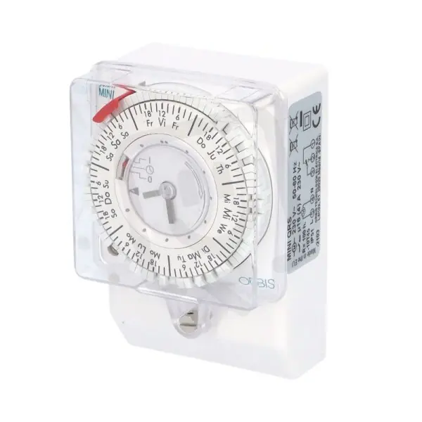 Autentický Spínací hodiny ORBIS MINI QRS analog. týdenní 108x72 se zálohou na PANEL/lištu