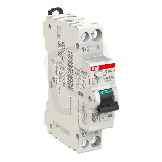 Chránič s jističem DS301C M B10 A30, 10kA, typ A, ABB 2CSR275163R1105 Finální Výprodej