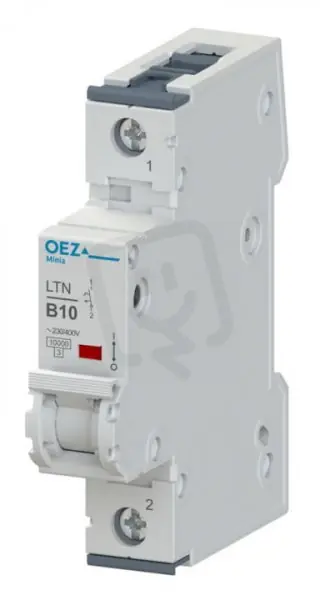 Nejprodávanější LTN-4D-1 Jistič In 4A,Ue AC 230/400V/DC 72V, ch.D, 1pól, 10 kA OEZ 41669