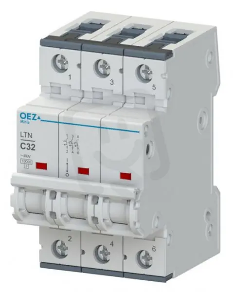 LTN-6D-3 Jistič In 6A,Ue AC 230/400V/DC 216V, ch.D, 3pól, 10 kA OEZ 41802 Sezónní Sleva