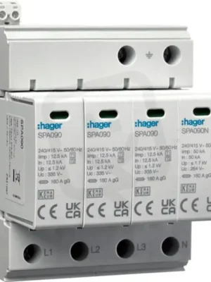 Kombinovaný svodič přepětí (MOV) T1+T2, Iimp 12,5/50 kA (10/350), (3+1) se sig. Cenová Bomba