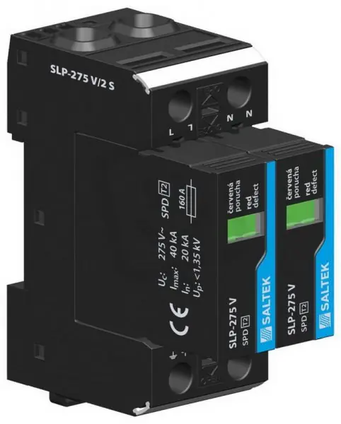 Výhodná Nabídka SLP-275 V/2 S svodič přepětí TN-S 80 kA (8/20) SALTEK A05183