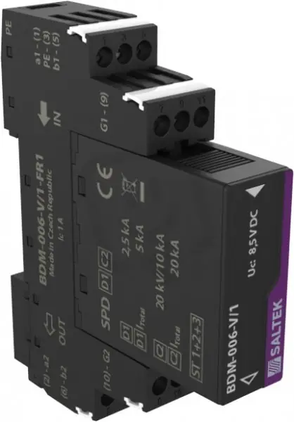 BDM-006-V/1-FR1 svodič bleskových proudů 6 V DC max. 1 A plovoucí SALTEK A05709 Zlevněný