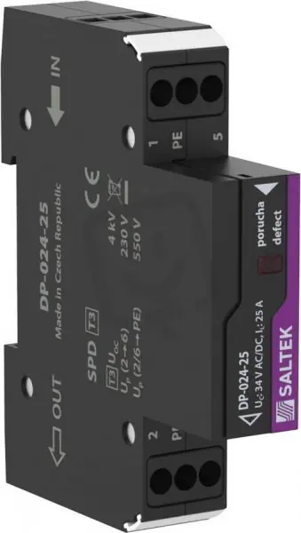Levný DP-024-25 přepěťová ochrana napájení do 24 V DC SALTEK A06097