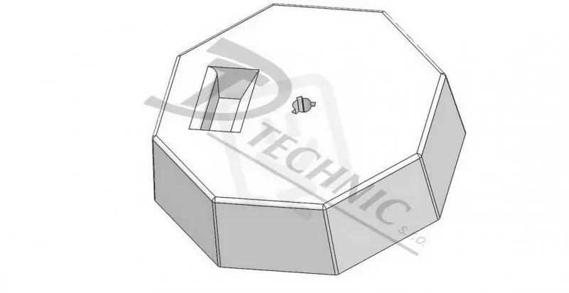 Sleva Pod-bet - D 337 + klín Podstavec betonový JP - d337 mm - s klínem 100160