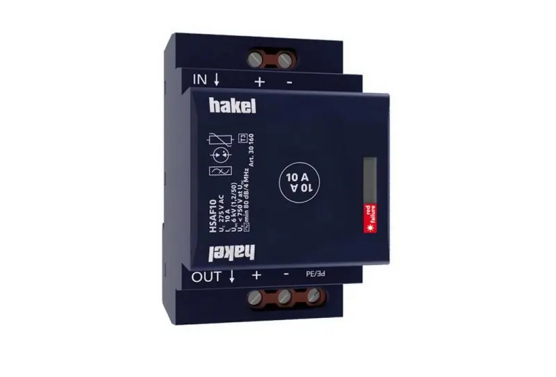 Super Cena Dvoustupňový svodič přepětí HSAF10 SPD typ 3 s VF filtrem HAKEL 30160