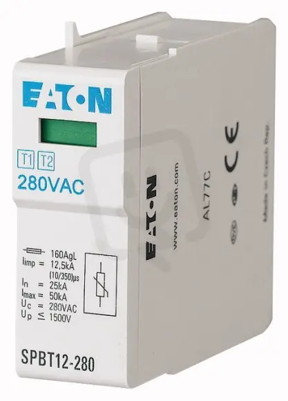 SPBT12-280 Modul 280V AC 12,5kA pro svodič SPBT12 (T1+T2 B+C) EATON 167341 Sezónní Sleva