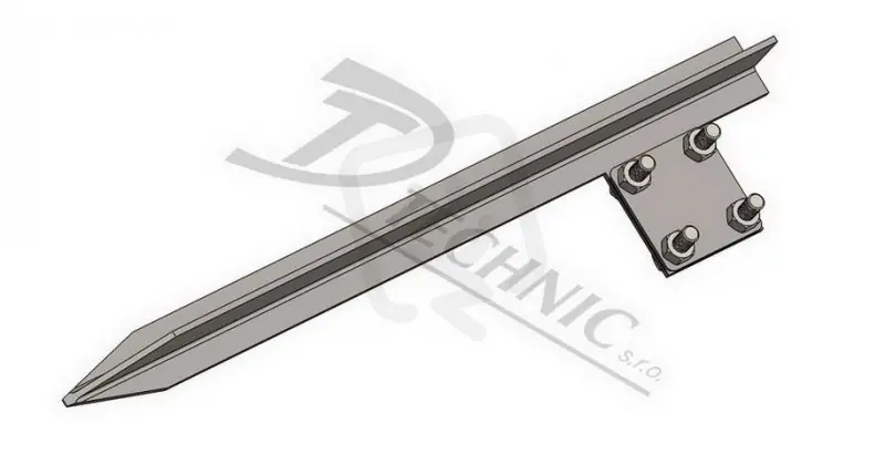 ZPT 20 Zemnící profilová tyč se svorkou - 2000 mm DT TECHNIC 104110 Akce