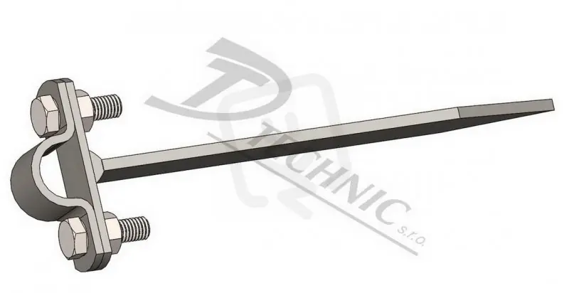 DOTb vrut 160 d20 Cu Držák ochranné trubky a jímače d18-20 - s vrutem - 8x160 mm Bezpečná Platba