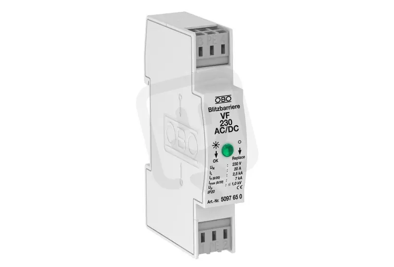 OBO VF230-AC/DC Svodič přepětí, typ 3, 2P,pro MaR, 230V AC Hit Sezóny