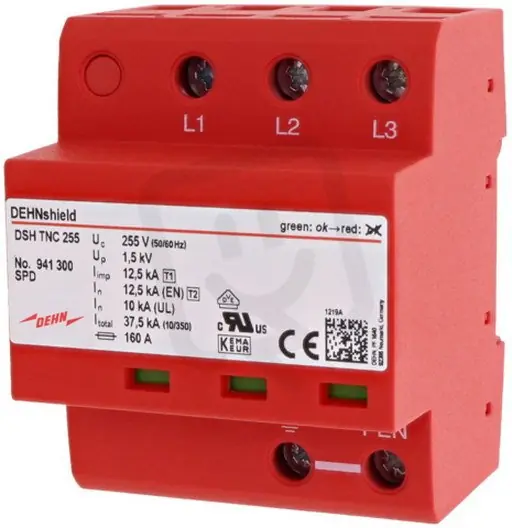 Aktuální Aplikačně optimalizovaný kombinovaný svodič DEHNshield typ 1+2 pro 3fáz TN-C