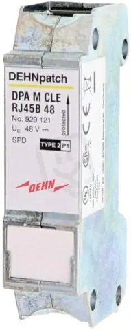 Aktuální Svodič přepětí DEHNpatch se dvěma konektory RJ45 929121