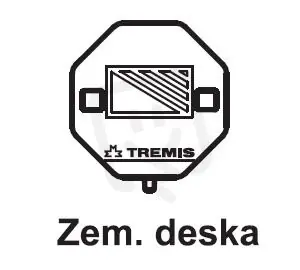 Štítek označení zemnící deska (plast) TREMIS VS060 Oblíbený