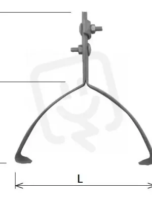 Podpěra vedení na krov PV 15 Uni ‘B‘ 250x100/80 (20x3 mm) Kovoblesk 30359 Akční Nabídka