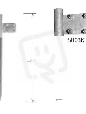 Zemnící tyč ‘T‘ profil se svorkou SR03K ZTT 1,5 + SR 03 K Kovoblesk 21166 Sezónní Sleva