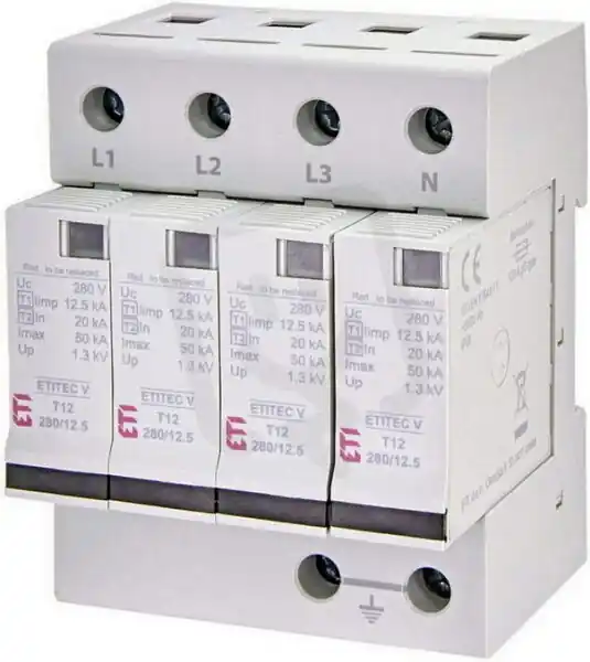 Svodič přepětí ETITEC V T12 440/12,5 4+0 síť IT ETI 002442909 Značkový