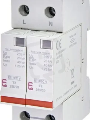 Časově Omezené Svodič přepětí ETITEC V T2 255/20 2+0 síť TNC-S ETI 002442953