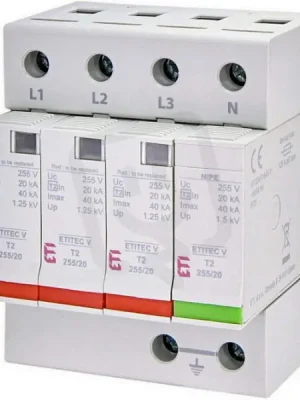 Nakupujte Hned Svodič přepětí ETITEC V T2 255/20 3+1 síť TT ETI 002442957