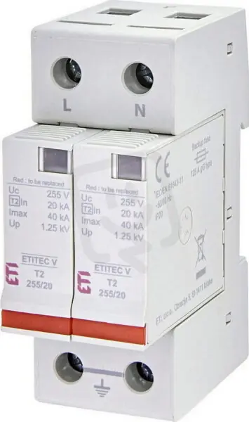 Svodič přepětí ETITEC V T2 440/20 2+0 RC síť TNC-S ETI 002442965 Oblíbený