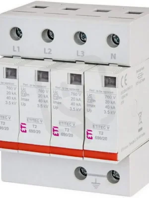 Levný Svodič přepětí ETITEC V T2 690/20 4+0 RC síť TNC-S ETI 002442989