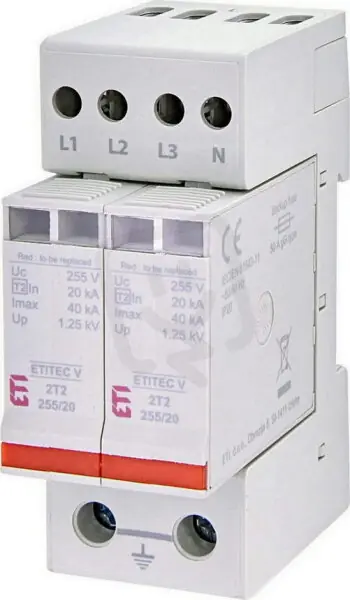 Svodič přepětí ETITEC V 2T2 440/20 4+0 síť TNC-S ETI 002442944 Objednat Nyní