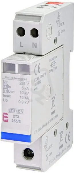 Ihned K Objednání Svodič přepětí ETITEC V 2T3 255/5 1+1 síť TT ETI 002442970