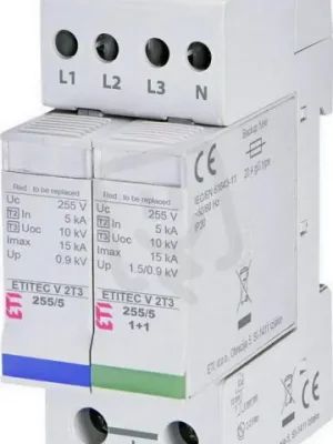 Svodič přepětí ETITEC V 2T3 440/5 4+0 síť TNC-S ETI 002442972 Akční Cena