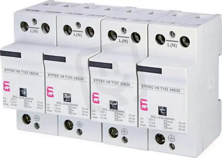Nejlepší Volba Kompaktní svodič přepětí se signalizací ETITEC VS T12 255/25 4+0 RC 4p síť TNS