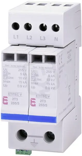 Cenový Hit Svodič přepětí ETITEC V 2T3 255/5 4+0 RC síť TNC-S ETI 002442977