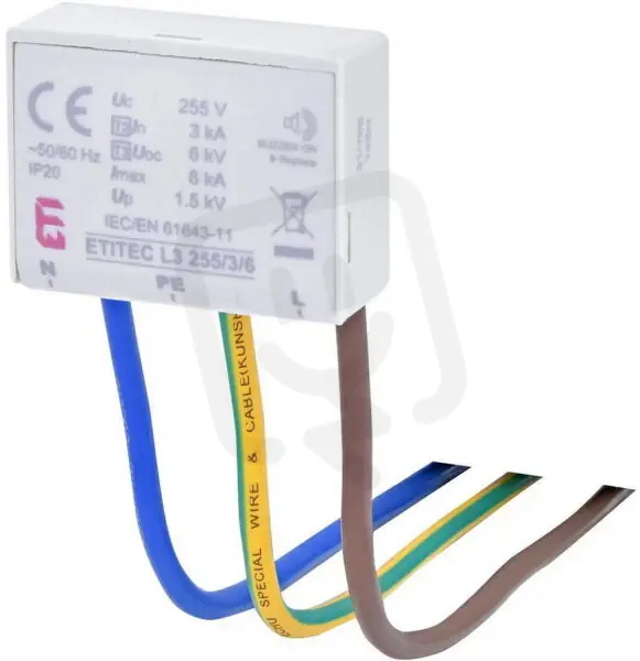 Zlevněný Svodič přepětí ETITEC L3 255/3/6 síť TNC-S 1ph. ETI 002442987