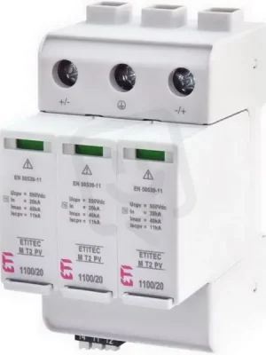 Svodič přepětí ETITEC M T2 PV 1100/20 Y RC pro fotovoltaiku ETI 002440516 Horká Nabídka