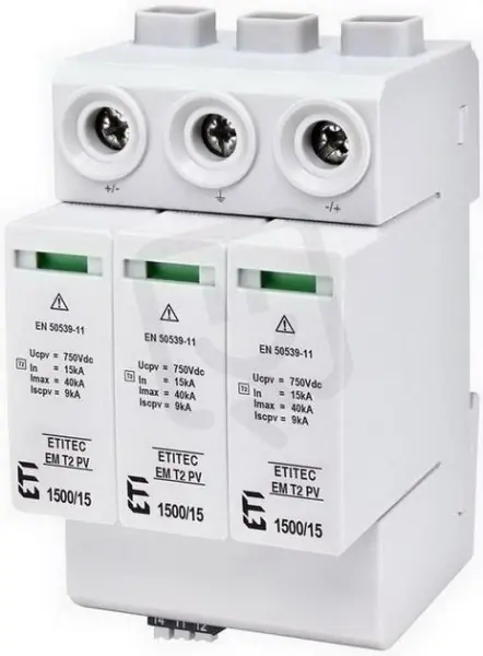Must-Have Svodič přepětí ETITEC EM T2 PV 1500/15 Y RC pro fotovoltaiku ETI 002440626