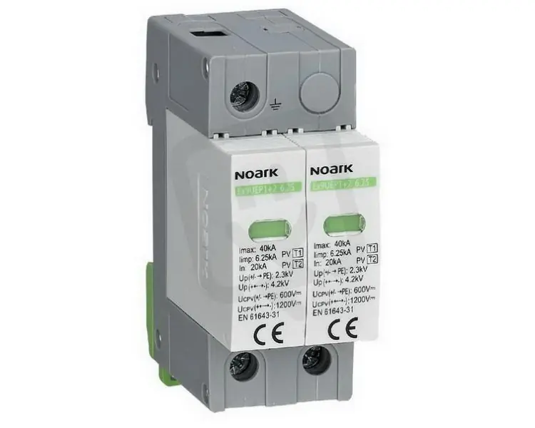 Cenově Výhodný Svodič přepětí NOARK EX9UEP s pomocným kontaktem,1+2, 6,25kA, 500 V DC, 2TE