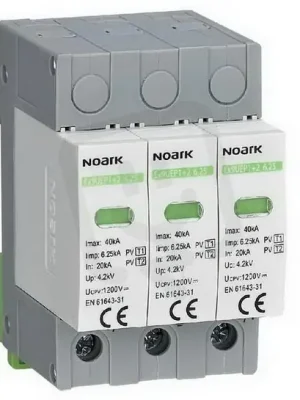 Značkový Svodič přepětí NOARK EX9UEP s pomocným kontaktem,1+2, 6,25kA, 1200 V DC, 3TE