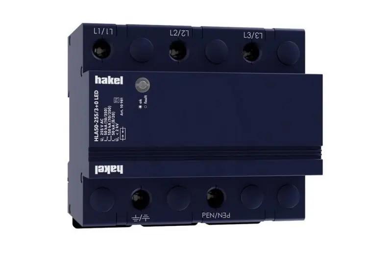 Svodič impulzních proudů HLA50-255/3+0 LED SPD typ 1 HAKEL 10981 Finální Výprodej