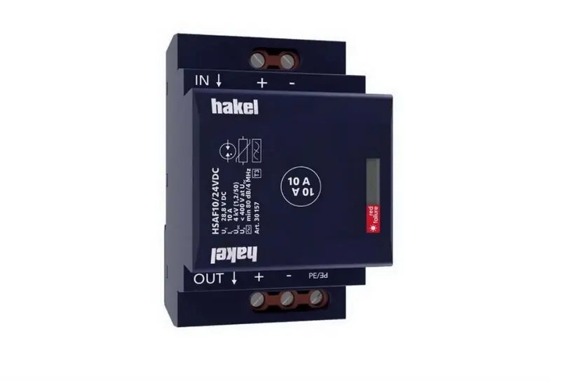 Cenově Výhodný Dvoubranový svodič přepětí HSAF10/24VDC SPD typ 3 s VF filtrem DC HAKEL 30157