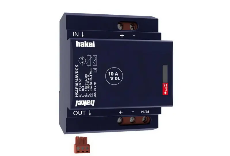Autentický Dvoubranový svodič přepětí HSAF10/48VDC S SPD typ 3 s VF filtrem DC HAKEL 30270