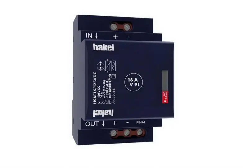 Oblíbený Dvoubranový svodič přepětí HSAF16/125VDC SPD typ 3 s VF filtrem DC HAKEL 30332