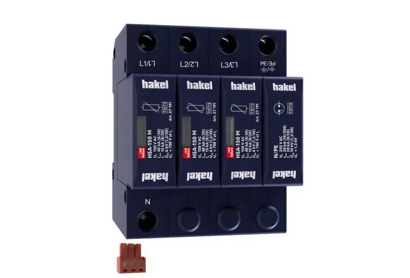 Tovární Cena Svodič rázového přepětí HSA-150/3+1 M S SPD typ 2+3 HAKEL 27518