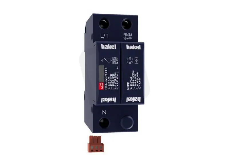 Svodič rázového přepětí HSA-320/1+1 S SPD typ 2+3 HAKEL 24552 Akce
