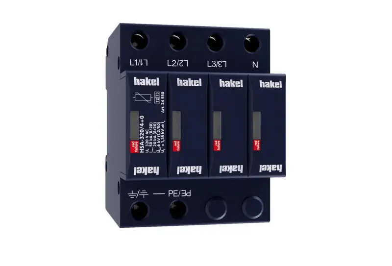 Svodič rázového přepětí HSA-320/4+0 SPD typ 2+3 HAKEL 24550 Sezónní Sleva