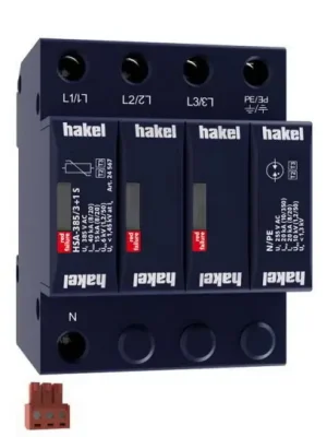 Svodič rázového přepětí HSA-385/3+1 S SPD typ 2+3 HAKEL 24567 Ověřený